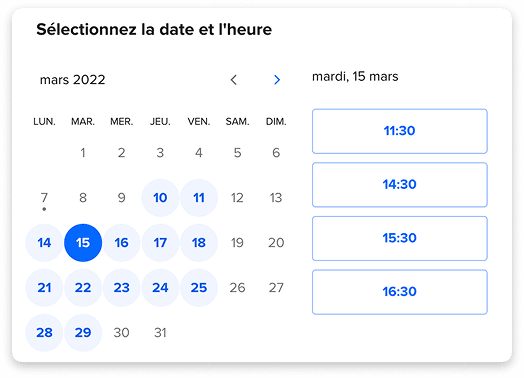 Calendly pour présenter les fonctionnalités qui peuvent être ajoutées sur un site
